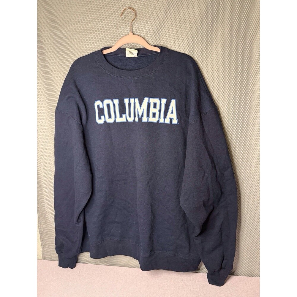 Vintage Y2K Columbia University Eco Fleece Crewneck Pullover Sweatshirt - XXL
